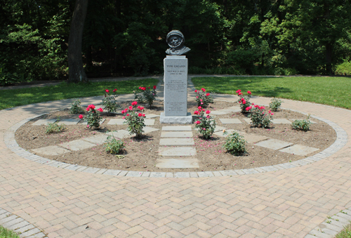 Yuri Gagarin bust in Russian Cultural Garden in Cleveland