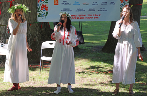 Singing at at Ivan Kupala in Russian Cultural Garden in Cleveland