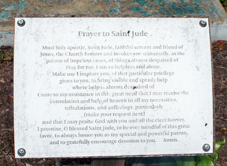 Saint Jude prayer - Shrine of Mariapoch in Burton Ohio