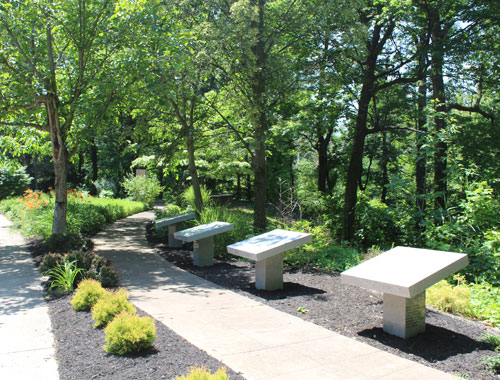 information pedestals in the Carpatho-Rusyn Cultural Garden 