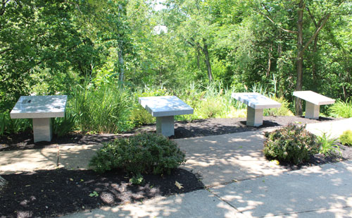 information pedestals in the Carpatho-Rusyn Cultural Garden 