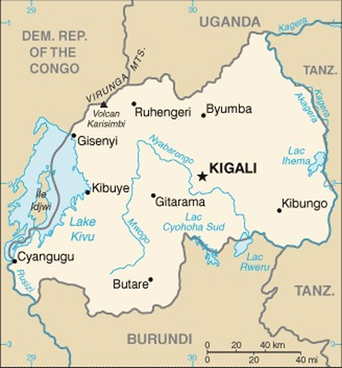 Map of Rwanda