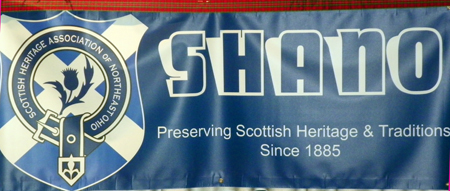 Scottish Heritage Association of Northeast Ohio (SHANO) banner