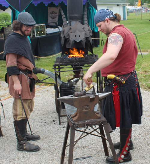 Blacksmiths from Dragon's Head Forge at the Ohio Scottish Games and Celtic Festival 