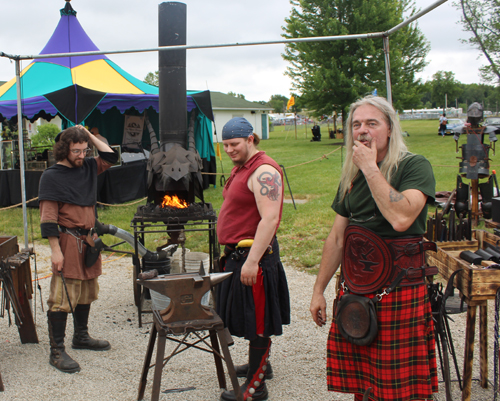 Blacksmiths from Dragon's Head Forge at the Ohio Scottish Games and Celtic Festival 