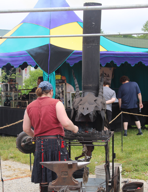 Blacksmiths from Dragon's Head Forge at the Ohio Scottish Games and Celtic Festival 