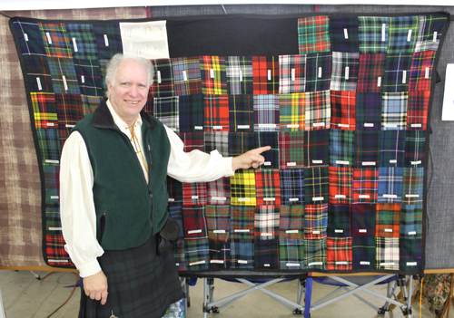 Bob Crawford with his family tartan