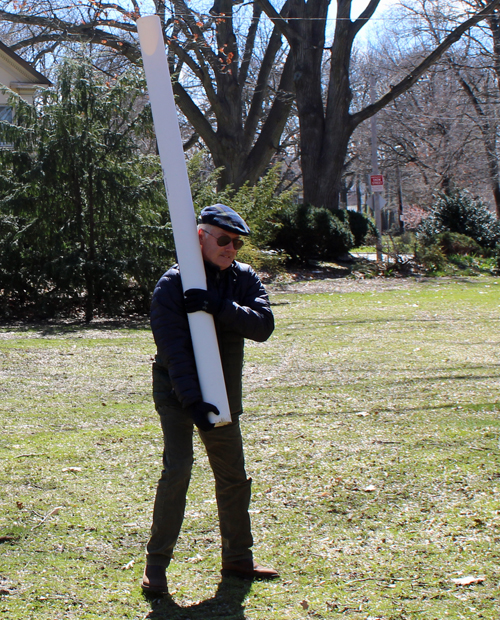 Caber toss game at Scottish Cultural Garden Tartan Day