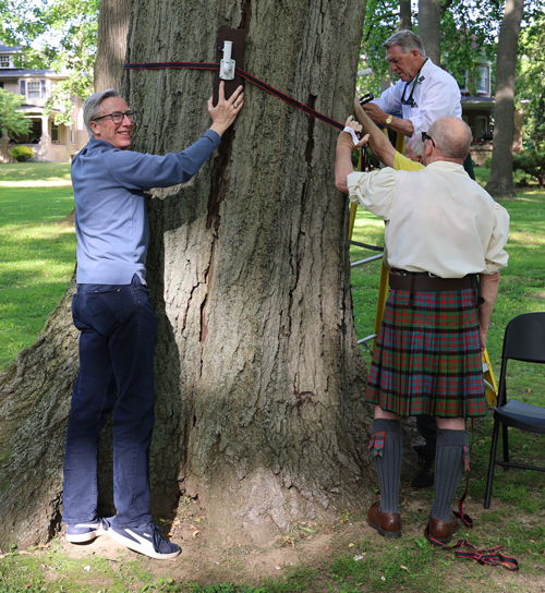Setting up for the Scottish Cultural Garden Groundbreaking