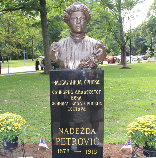 Nadezda Petrovic Bust in Cleveland Serbian Cultural Garden