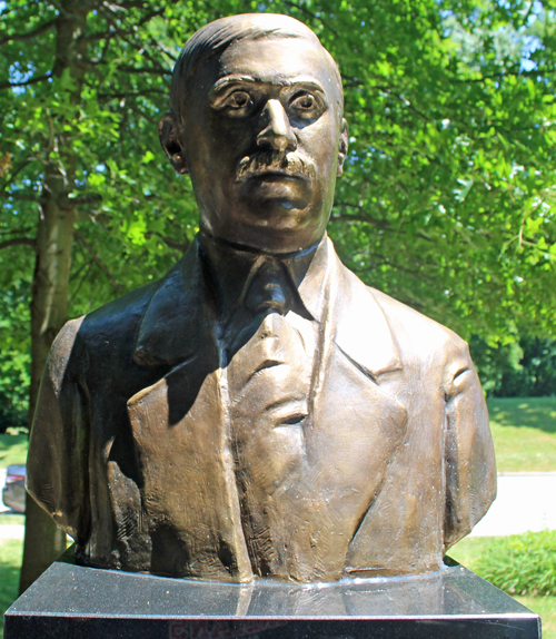 Bust of Jovan Ducic in Serbian Cultural Garden in Cleveland Ohio USA