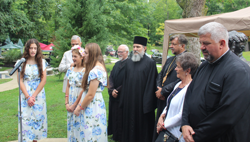 Serbian and US anthems at Djokovic bust unveiling in Cleveland