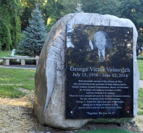 George Voinovich memorial in Serbian Cultural Garden