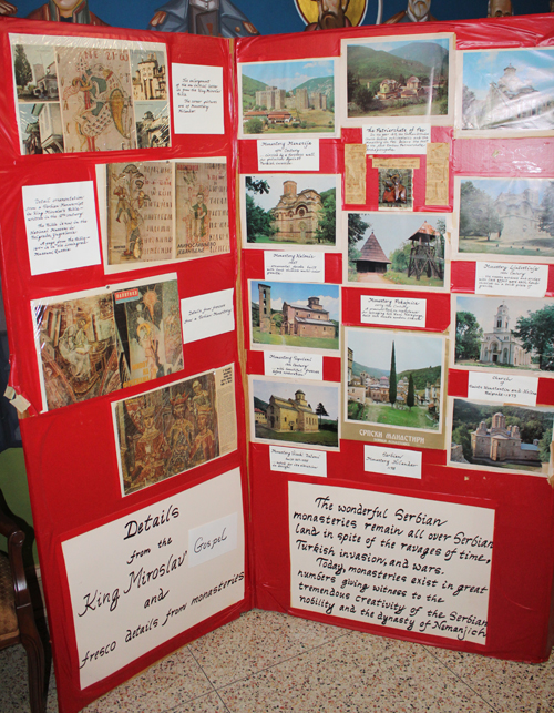 Saint Sava Serbian festival display