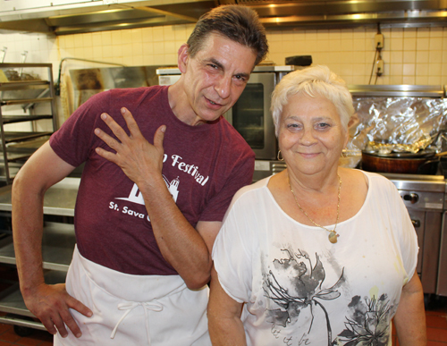 Saint Sava Serbian festival volunteers serving food - Lex Machaskee
