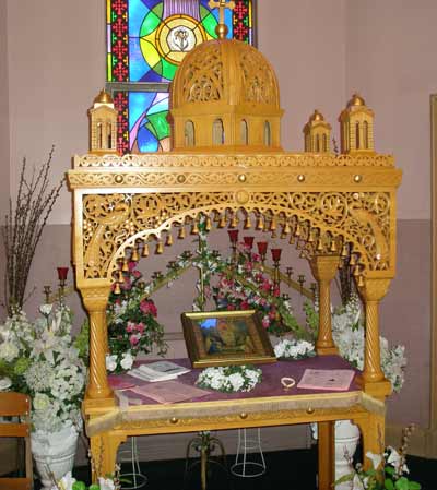 Inside Saint Sava Serbian Orthodox Cathedral in Cleveland