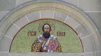 Inside Saint Sava Serbian Orthodox Cathedral in Cleveland