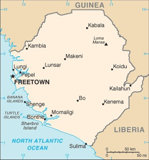 Map of Sierra-Leone
