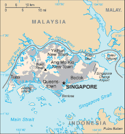 Map  of Singapore