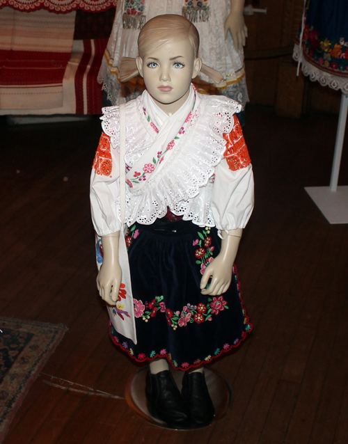 Slovak folk dress called Kroje on display at Bohemian  Hall in Cleveland