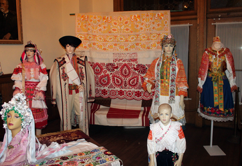 Slovak folk dress called Kroje on display at Bohemian  Hall in Cleveland