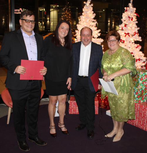 Consul General Alenka Jerak with Luka Zibelnik, Julie Tromba and Bob Hopkins