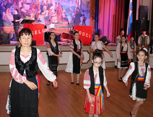 Ceata Romanian Folk Ensemble dancers at Kurentovanje