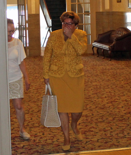 Consul General Alenka Jerak being surprised