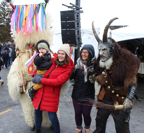 Posing with Kurents and Krampus