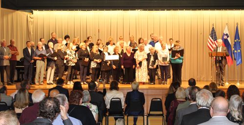 Slovenia's Ambassador to the United States, Iztok Miroic and Korotan Choir