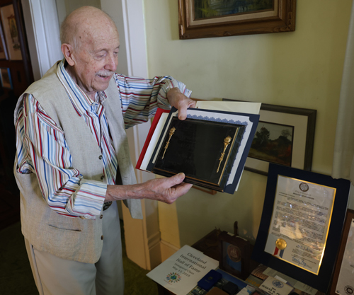August Pust with award