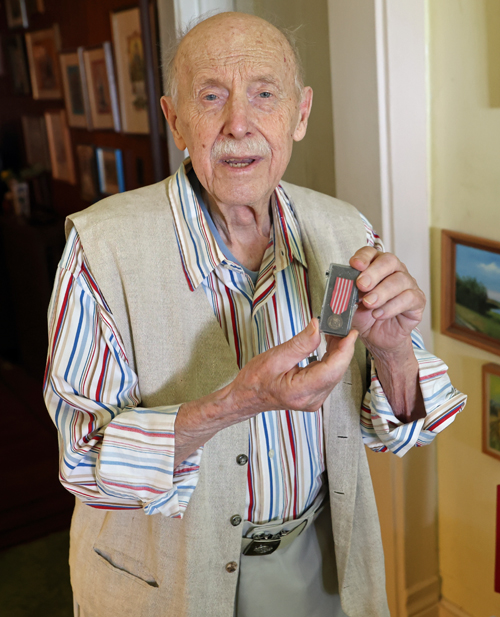 August Pust with medal