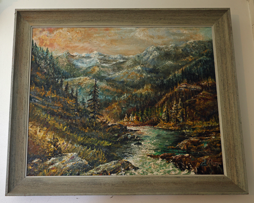 August Pust painting of Slovenia landscape