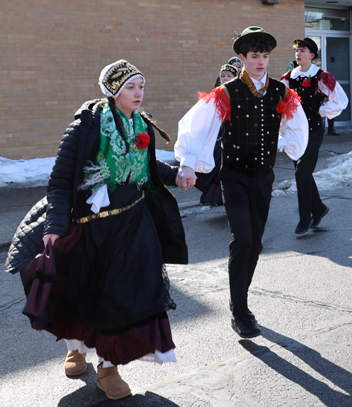 Warming up before the 2026 Cleveland Kurentovanje Parade