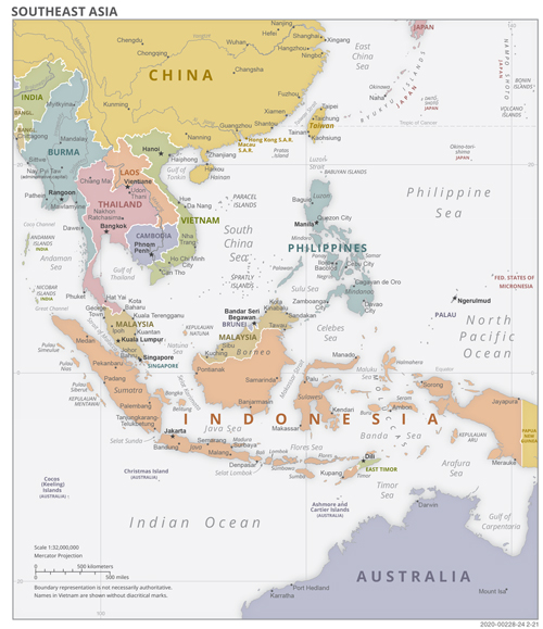 CIA map of Southeast Asia