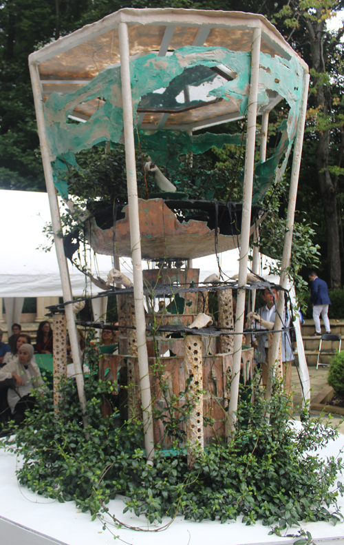 Diana Al-Hadid art in the Syrian Cultural Garden in Cleveland Ohio