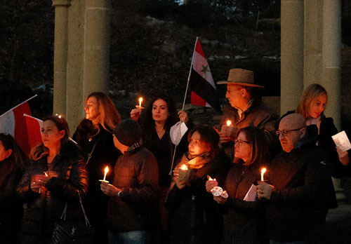 Candle light vigil for Syria