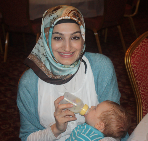 Seyma Gurer and infant son