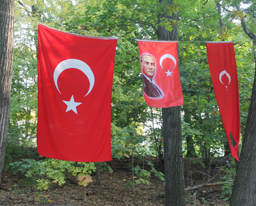 Turkish Cultural Garden flags