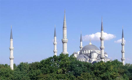 The Sultan Ahmed Mosque (Blue Mosque) is one of the most famous architectural legacies of the Ottoman Empire