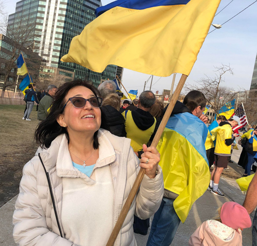 Rally for Ukraine at Cleveland Freestamp