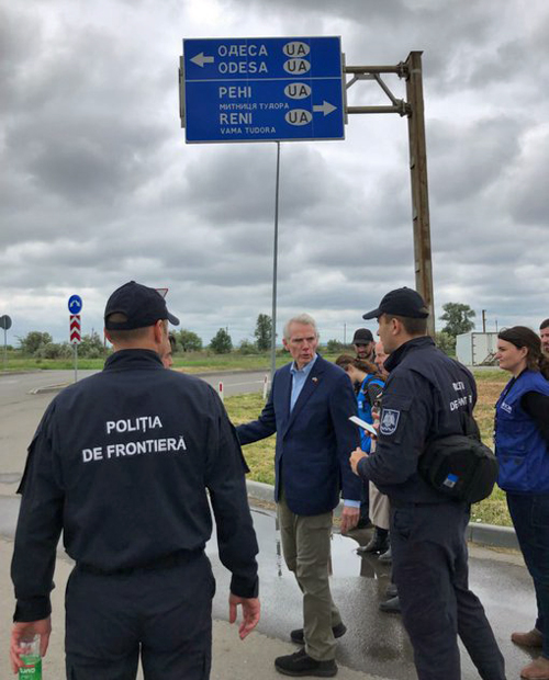 Senator Rob Portman at the Ukraine border