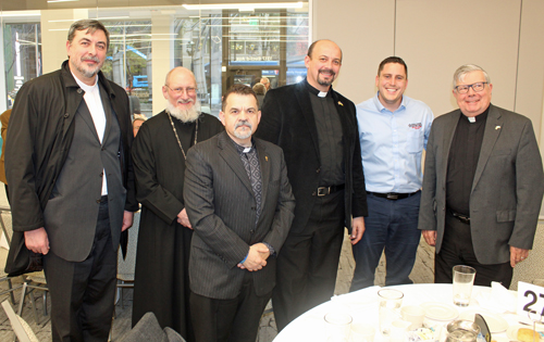 Ukrainian clergy at the City Club to hear the Ambassador and Senator