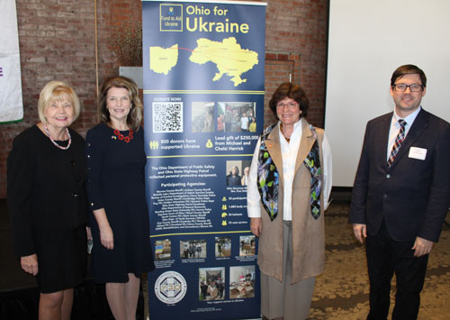 UUOO President Marta Kelleher with Honorary Consuls Ingrida Bublys (Lithuania), Marianne Bernadotte (Swiss) and Cedric Le Rouge (French)