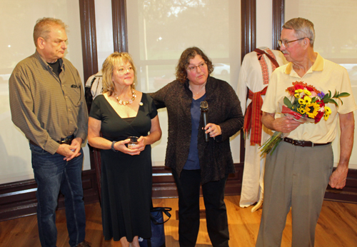 Dr. George Jaskiw, Curator Aniza Kraus and Andy Fedynsky
