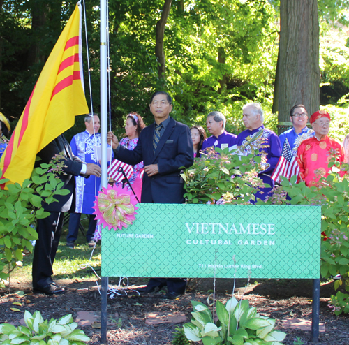 Raising a Vietnamese Flag on One World Day in Cleveland