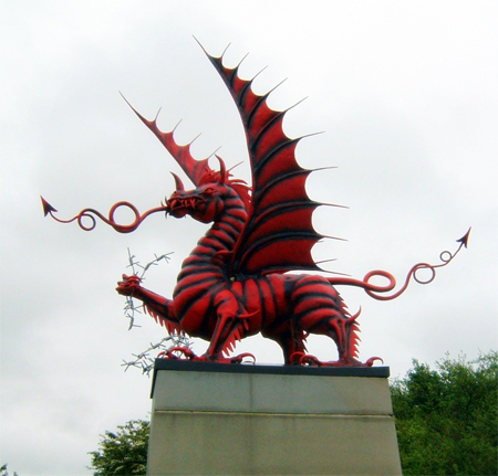 Memorial to the men of the 38th (Welsh) Infantry Division who died at Mametz Wood, France